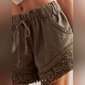 Free People We The Free Shake It Railroad Shorts - Bandit